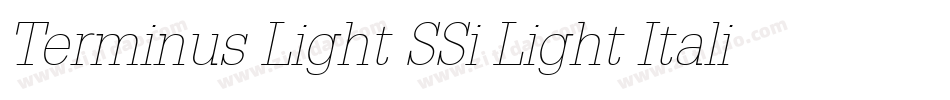 Terminus Light SSi Light Italic字体转换